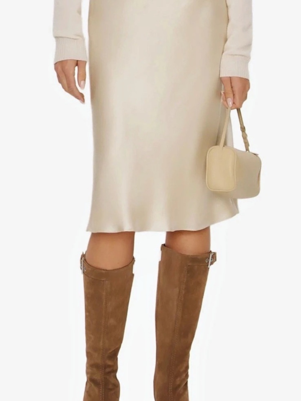 Reformation Tatyana Knee Boot Suede Knee-High Boots in Brown US 7.5